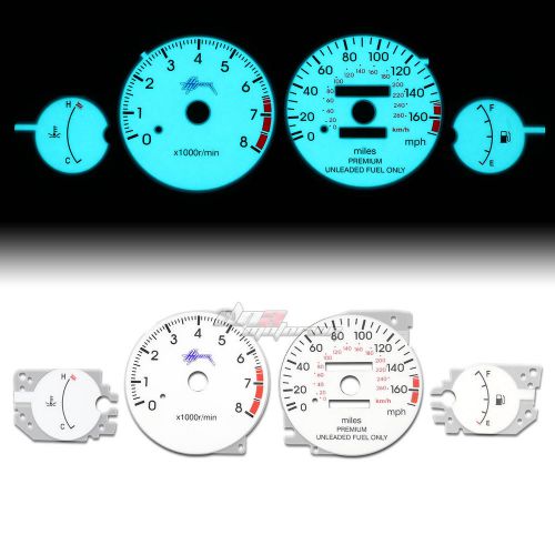 Indiglo glow gauge+harness dash face for 95-99 mitsubishi eclipse na non turbo