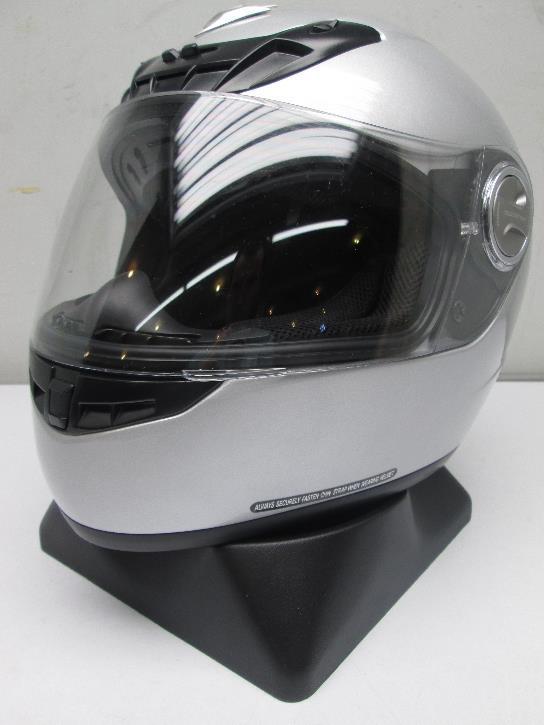 Scorpion exo-400 full-face solid motorcycle helmet silver med