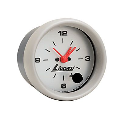 Livorsi electric automotive clock platinum 2 5/8&#034;