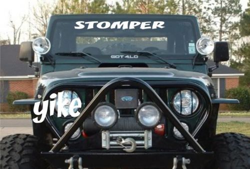 Stomper windshield banner * vinyl decal sticker (yike) fits jeep wrangler yj tj