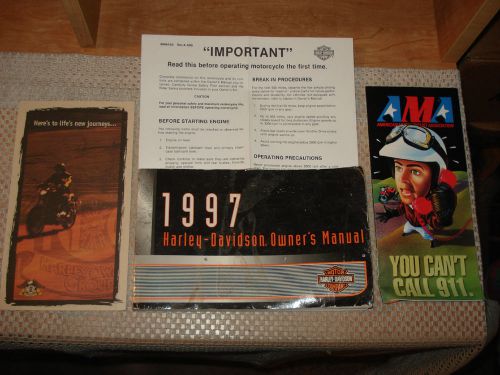 Buy 1997 HARLEY DAVIDSON MOTORCYCLE OWNERS MANUAL HD ORIGINAL in