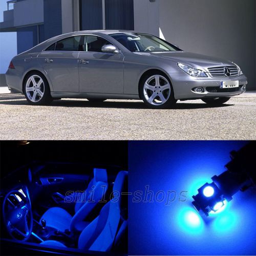 15x blue interior led light kit for mercedes benz cls class w219 2006-2010