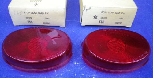 Nos 57 1957 buick roadmaster caballero super tail light lens lamp lenses nors pr