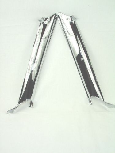 1967 firebird coupe standard interior chrome pillar post molding pair lt and rt