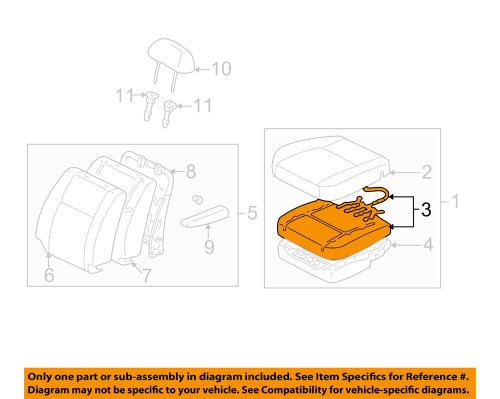 Toyota oem 00-04 tundra front seat-seat cushion pad 715110c050