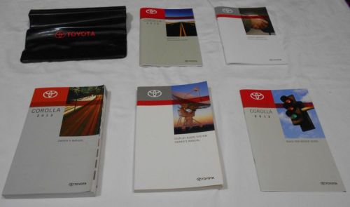 2013 toyota corolla owner manual 5/pc set + navigation &amp; toyota factory case,,