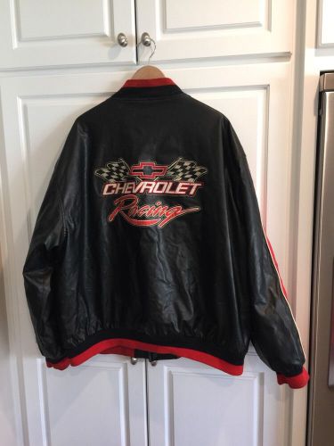 Black chevrolet racing jacket - size xxl - red trim.        - ( r )