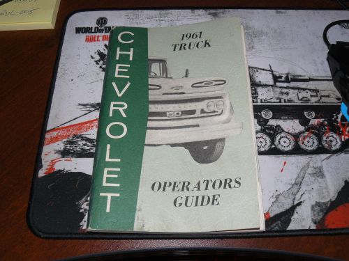 1961 chevrolet chevy truck operators guide owner&#039;s manual original