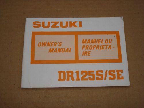 1994 suzuki dr125s/se owners manual