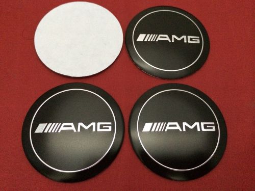 X4 amg sticker aluminum 56mm.(2.2&#034;) wheel center caps emblem logo decal