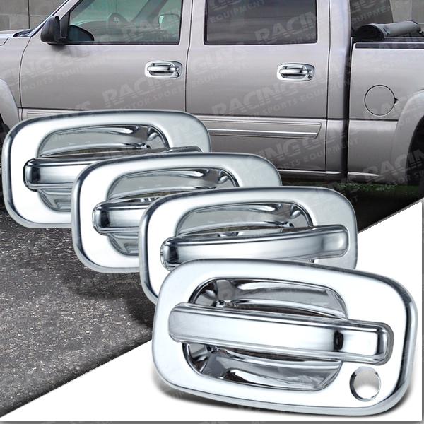 99-06 chevy silverado 4 door exterior door handle cover chrome set pickup new