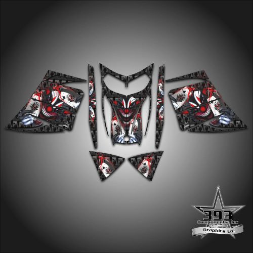 Ski-doo rev mxz snowmobile sled wrap graphics decal kit 03-07 evil joker red