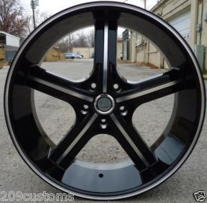 22" uw55 black wheels rims 5x127 chevy impala ss caprice roadmaster tahoe yukon