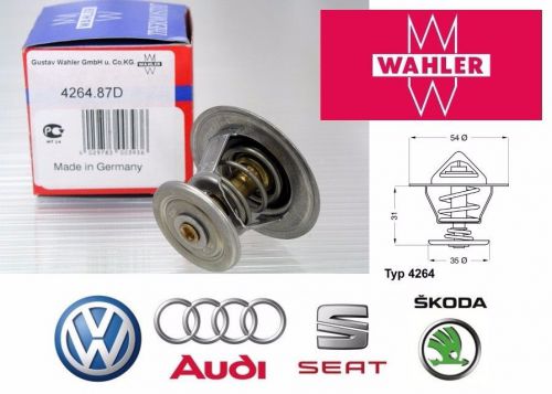 New wahler coolant thermostat vw audi seat skoda 87c made in germany with gasket