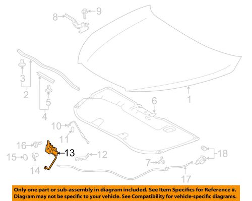 Toyota oem 14-15 highlander hood-lock 535100e090