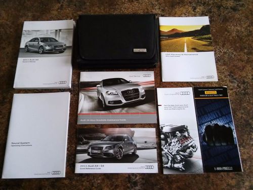 2011 audi a4 owners manual w/ case &amp; supplements - #a