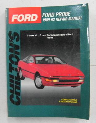 1989-1992 chiltons ford probe repair manual with electric diaograms 