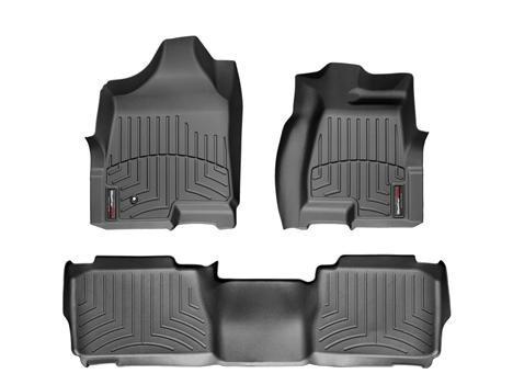 Weathertech custom fit black front & rear floor liner set 2003-2010 hummer h2