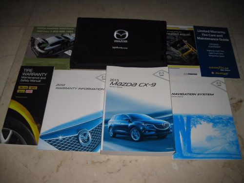 Mazda cx-9  2013 owner&#039;s manual navigation full set factory cover  *mint* !!!