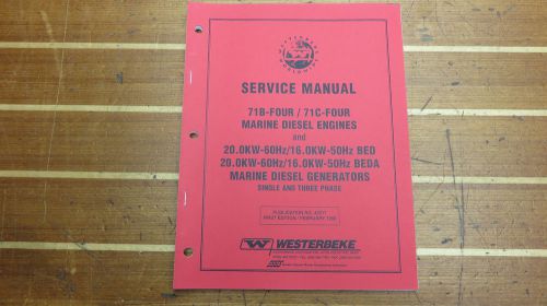 Westerbeke 43317 genuine oem 71b 71c engine bed beda generator service manual
