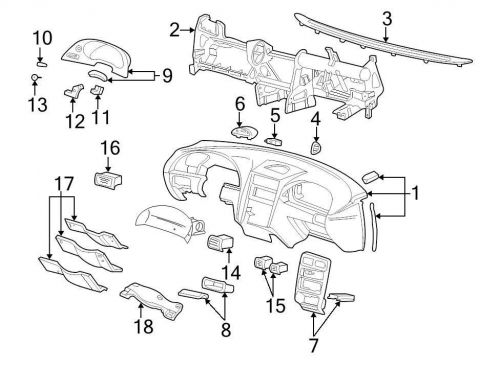 Ford oem dashboard air vent 3r3z19893ab image 15