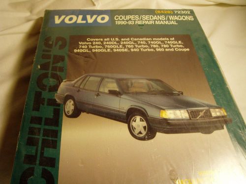 Volvo 1990-93 chilton repair manual for coupes/sedans/wagons-us &amp; canadian