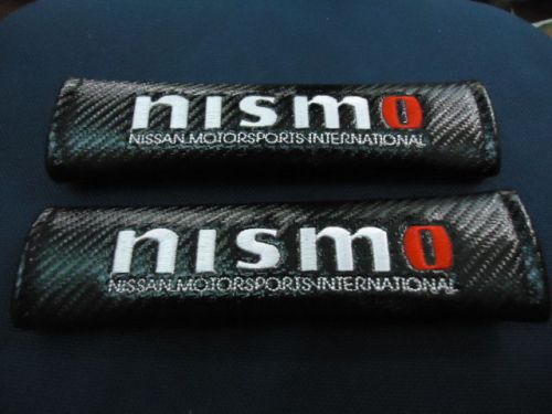 Nismo seat belt cover shoulder pads carbon black x 2 pieces