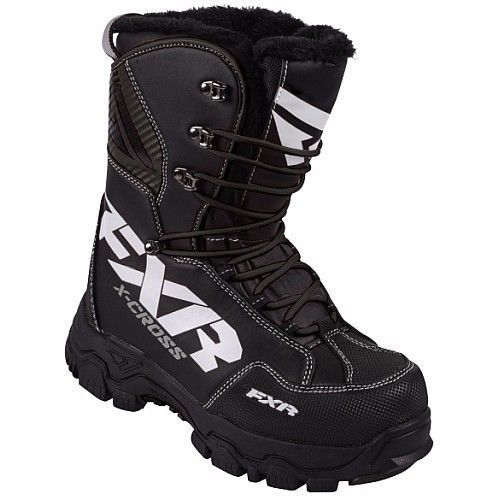 Fxr x-cross snowmobile boots water-resistant -40c mens 10 women&#039;s 12 black