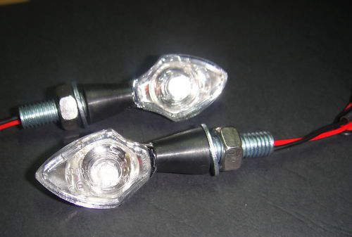 ►2x led mini nano chrom inidicator harley v-rod vrsc,ss250,sx250,mls 125,rapido