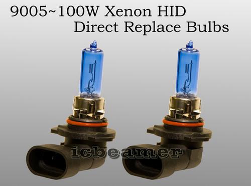 9005 100w x2 pcs high beam xenon hid white direct replace light bulbs ag5usdot