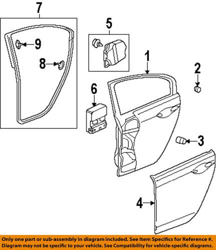 Acura oem 67611tl0300zz door outer panel-outer panel