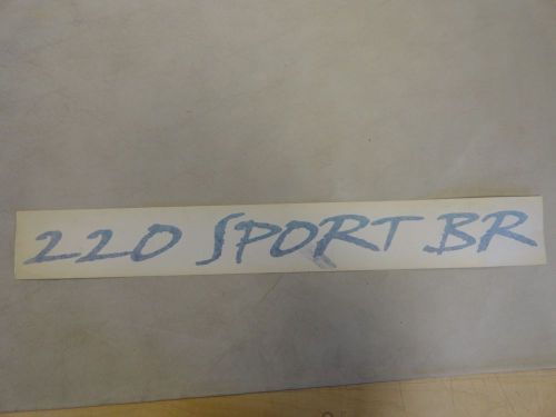 220 sport br decal blue 21 1/4&#034; x 2 1/2&#034; marine boat