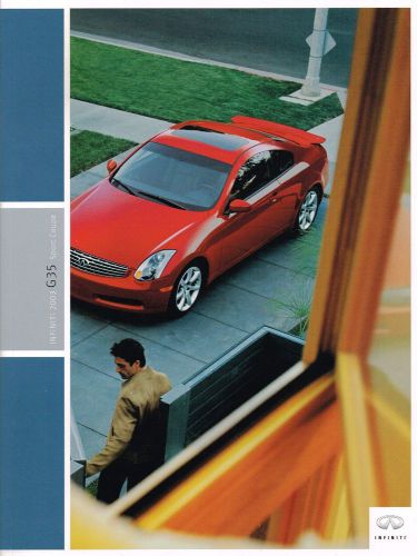 Big 2003 infiniti g35 / g-35 sport coupe brochure / catalog with color chart