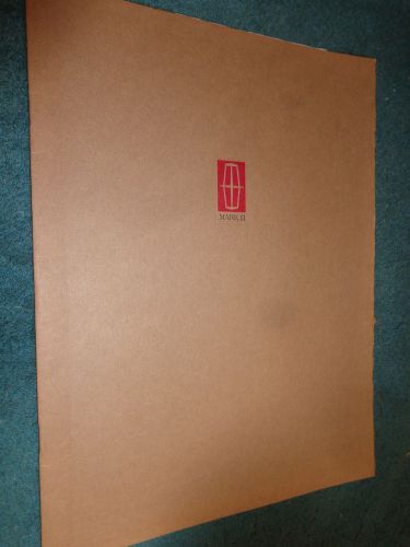 1968 lincoln continental mark iii sales brochure / original dealership catalog