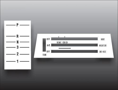 1968 chevrolet camaro white heater control switch overlay hvac