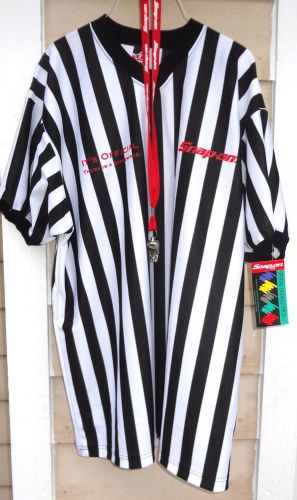 Nwt snap-on tools logo referee shirt xl alleson athletic whistle &amp; logo lanyard