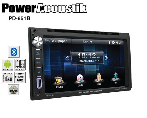 Power acoustik double din dvd bluetooth radio install kit