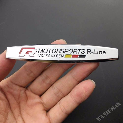 1 pair r-line metal side emblem car badge decal sticker fit for vw golf gti