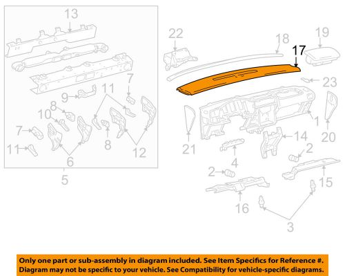 Gm oem instrument panel dash-upper trim panel 25789443