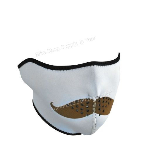 Zan headgear wnfm163h, neoprene half mask, reverse to black, mustache facemask