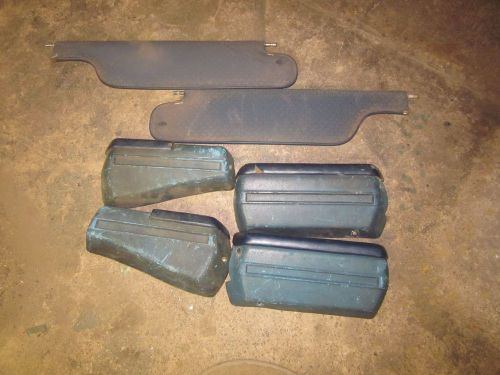 69 gto interior parts arm rest front and back and sun visors blue