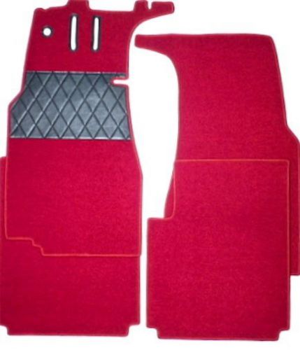 Mercedes ponton w120/121 180 190 1953-1962 premium dark red loop floor mats