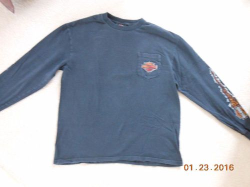 Mens harley davidson black long sleeve shirt sz xl