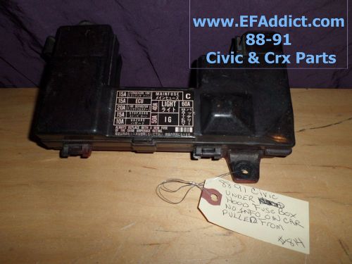 1988 1991 honda civic crx fuse box usdm ef ef8 engine bay fuse box