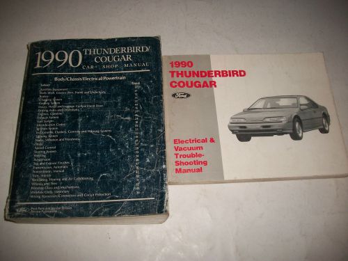 Official 1990 thunderbird/cougar car shop manual with evtm supercharger