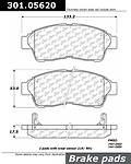 Centric parts 301.05620 front premium ceramic pads