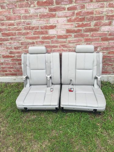 2007-2014 3rd row seats gray leather seats tahoe suburban yukon cadillac