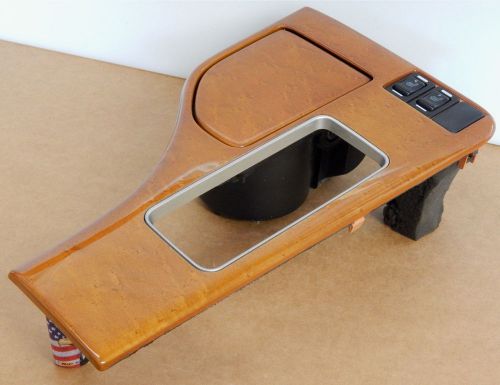 2001 02 infiniti qx4 floor console cupholder shifter trim woodgrain nice!