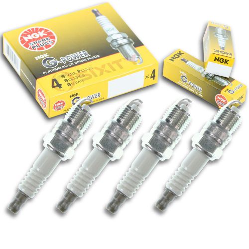 4pcs omc aj 14mm hds taper seat ngk g-power spark plugs inboard kit set nc