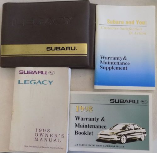 1998 subaru legacy owners glovebox manuals and case !! very good condition !!